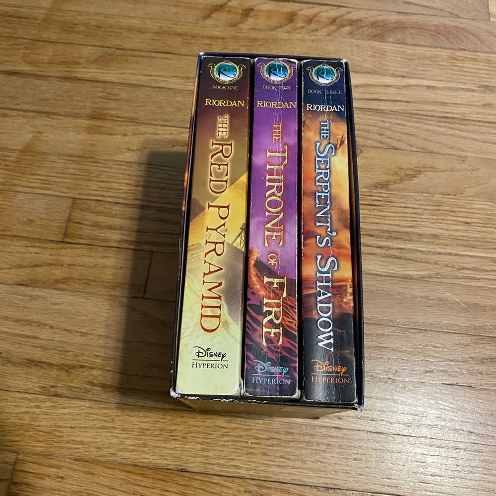 Kane Chronicles 3 boxes book set by Rick Riordan the Disney Hyperion